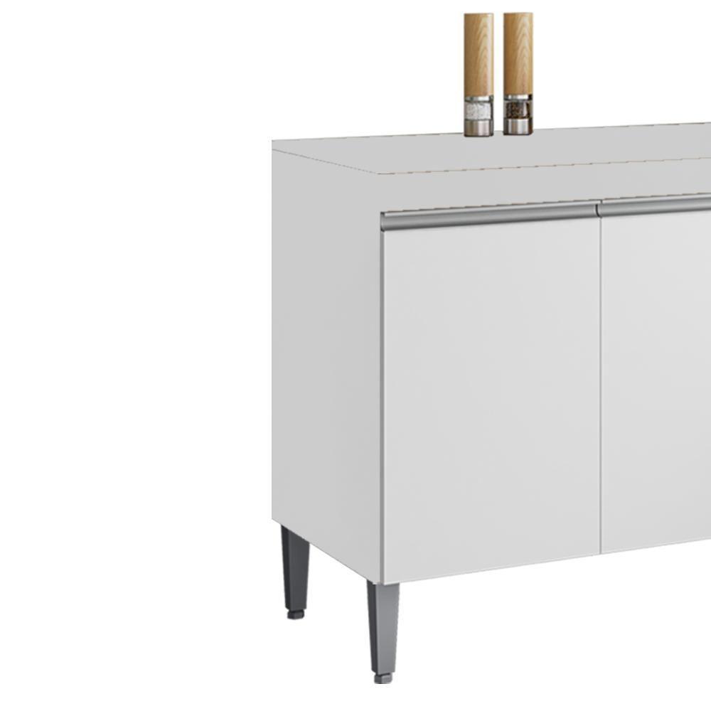 Balcão Com Tampo 3 Pt 3 G 150 Cm Andreia Branco Reajl Moveis - 5