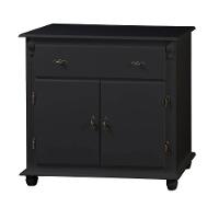 Balcão Buffet De Madeira Meyer Móveis Com 2 Portas, 1 Gaveta E Pés Torneados - Preto Laca - 2