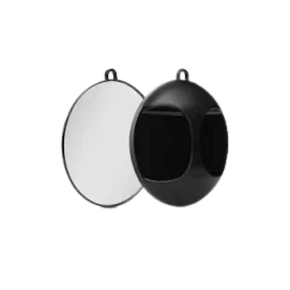 Espelho De Mão Preto Redondo - 3
