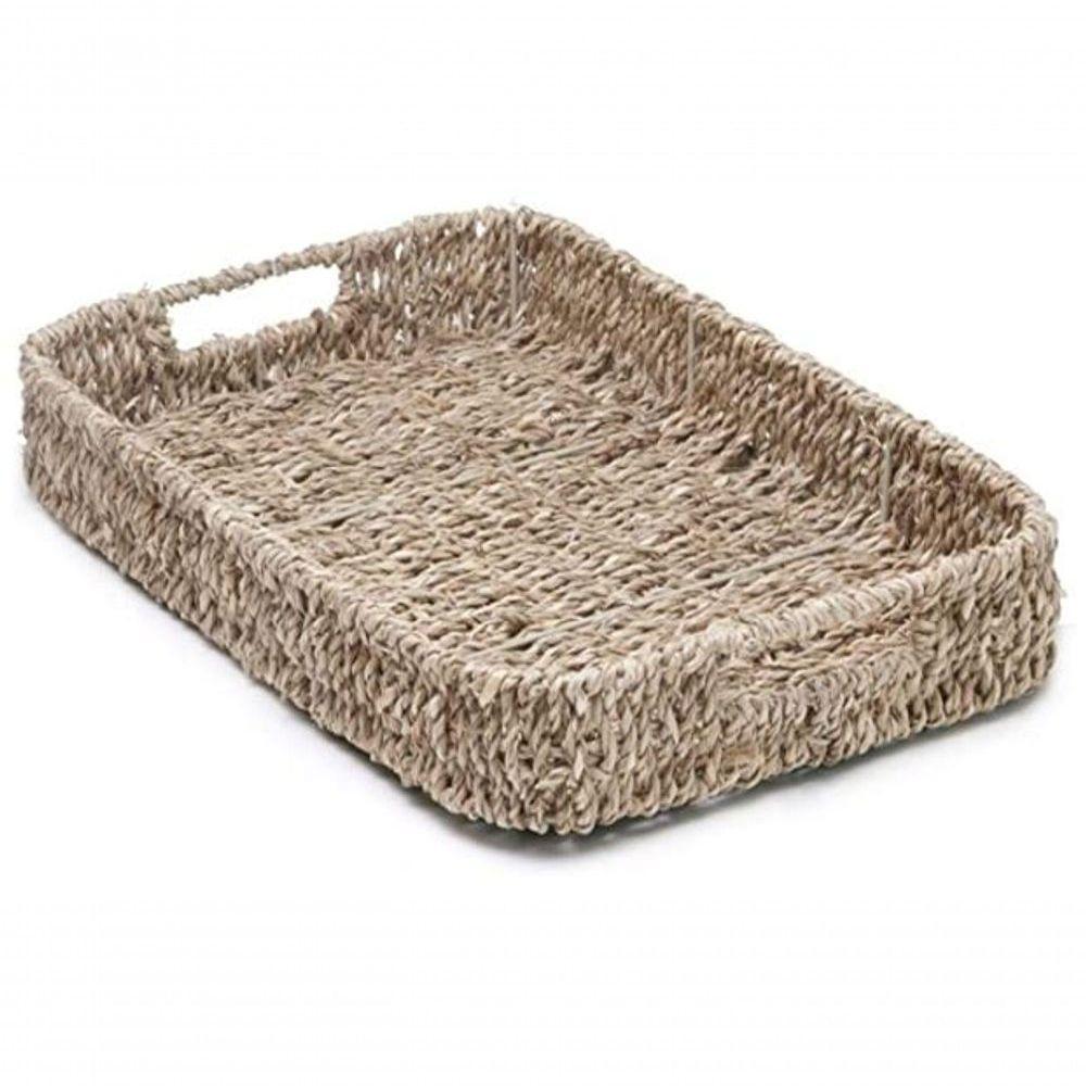 Bandeja Retangular Natural Rattan Grande 40 Cm - Mimo Style - Yk1501 - 1