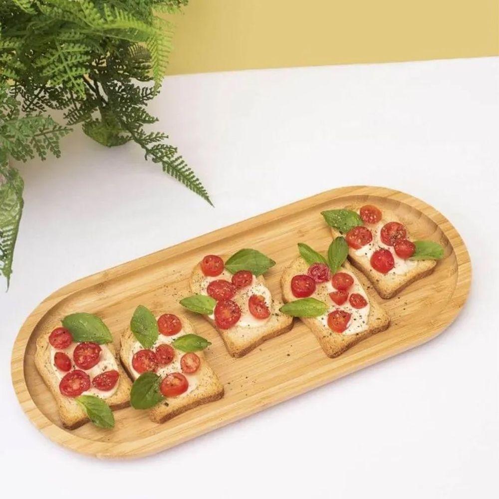 Bandeja Oval Nature Lyor 24x11x1,5cm Bambu - 4