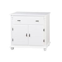 Balcão Buffet De Madeira Meyer Móveis Com 2 Portas, 1 Gaveta E Pés Torneados - Branco Laca - 2