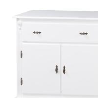 Balcão Buffet De Madeira Meyer Móveis Com 2 Portas, 1 Gaveta E Pés Torneados - Branco Laca - 3