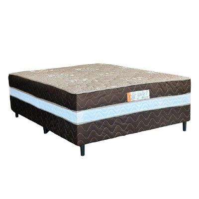 Unibox Macro Molas Ensacadas Queen 158x198x54 Cm Topazio Marrom-branco