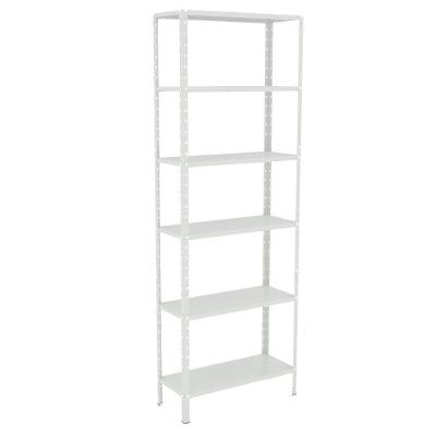 Estante 6 Prateleiras Aço Livros Quarto Cozinha Multiuso Fer Branco