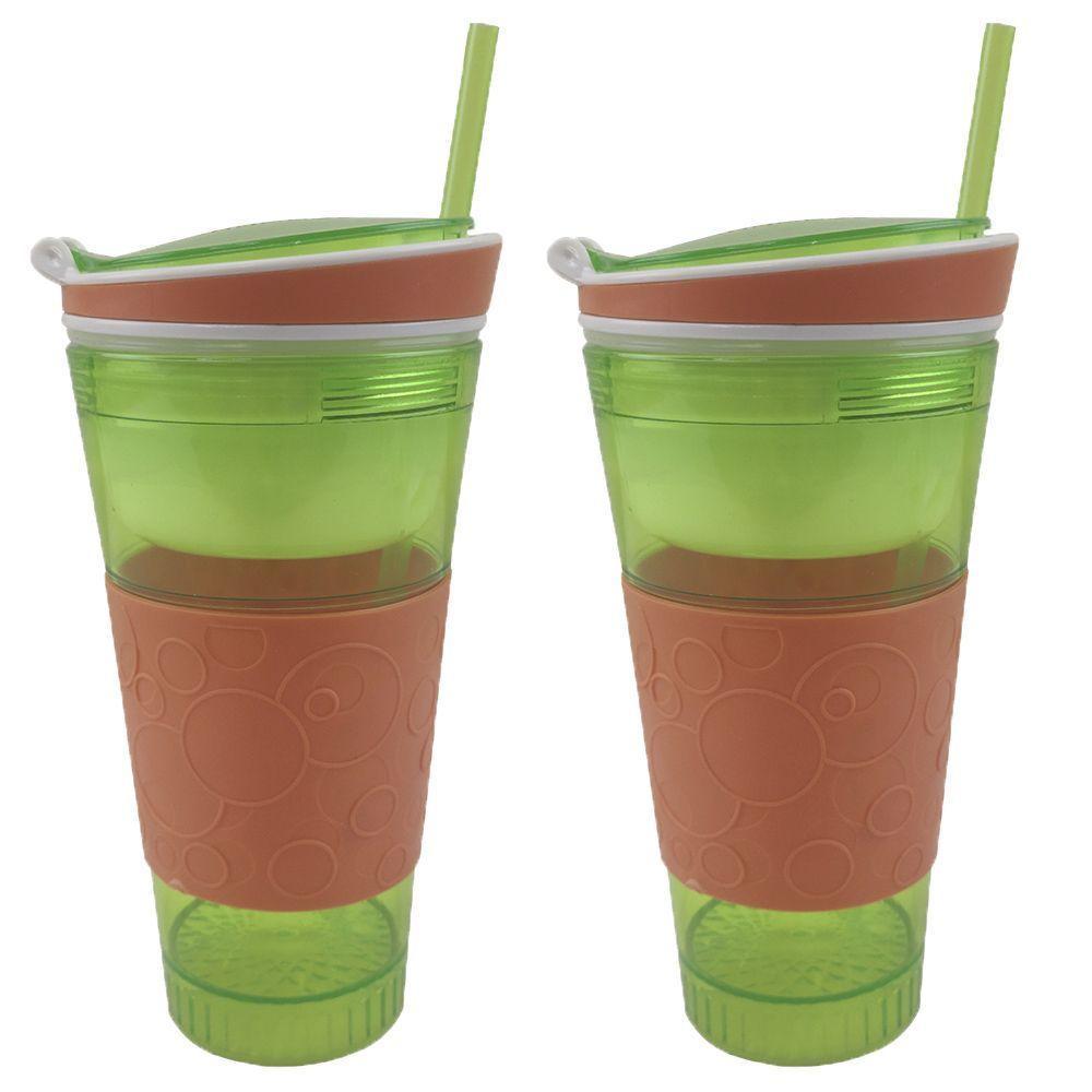 Copo Mágico 2 Em 1 Canudo Antivazamento 2 Und Sucos - 1