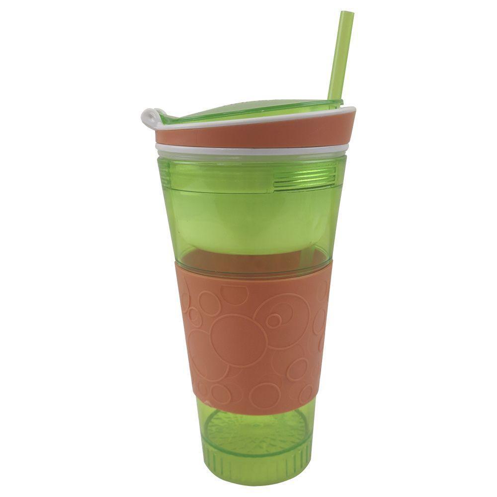 Copo Mágico 2 Em 1 Canudo Antivazamento 2 Und Sucos - 4