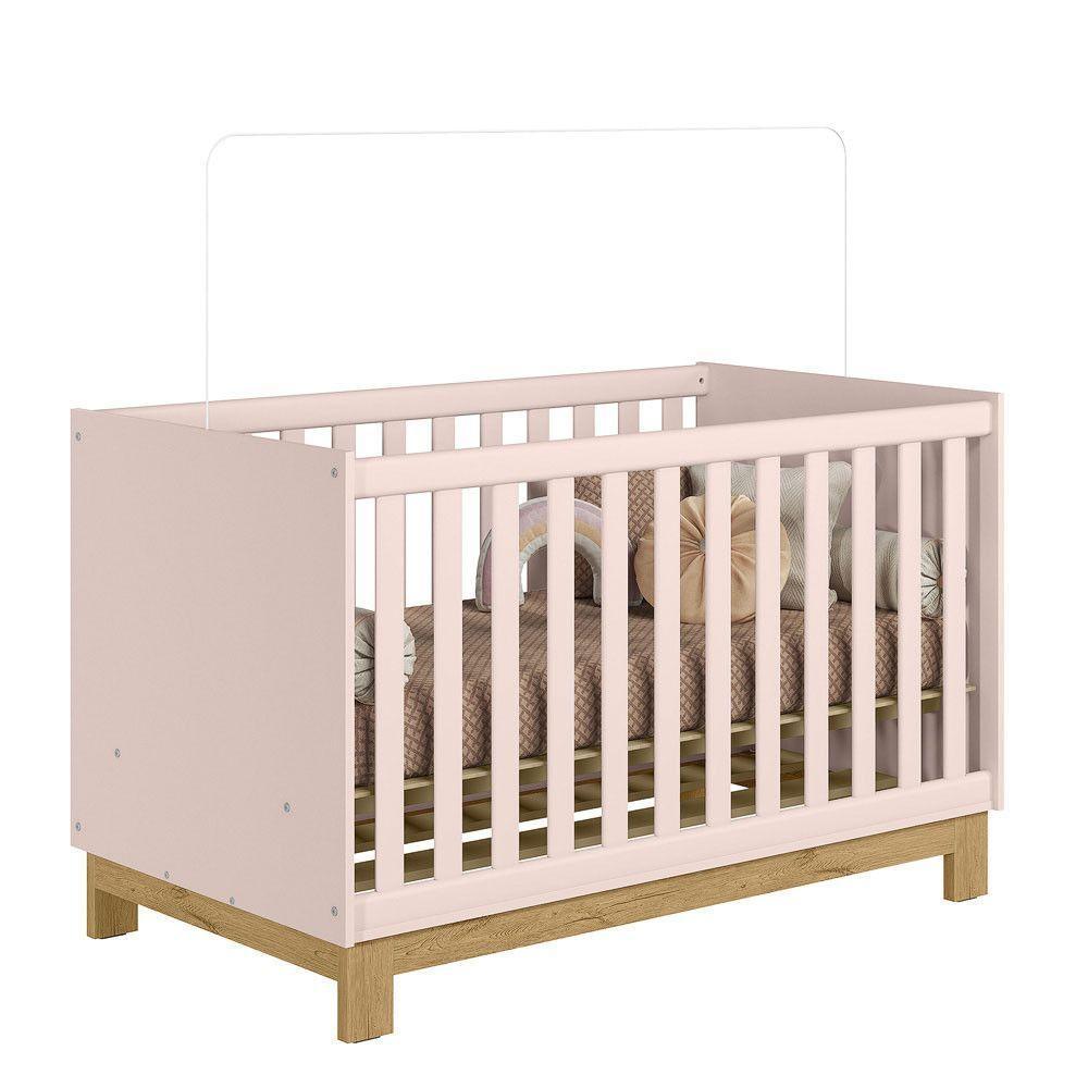 Berço Mini Cama 2 Em 1 Q Encanto Slim 4315 Qmovi Rosa Acetinado - 2