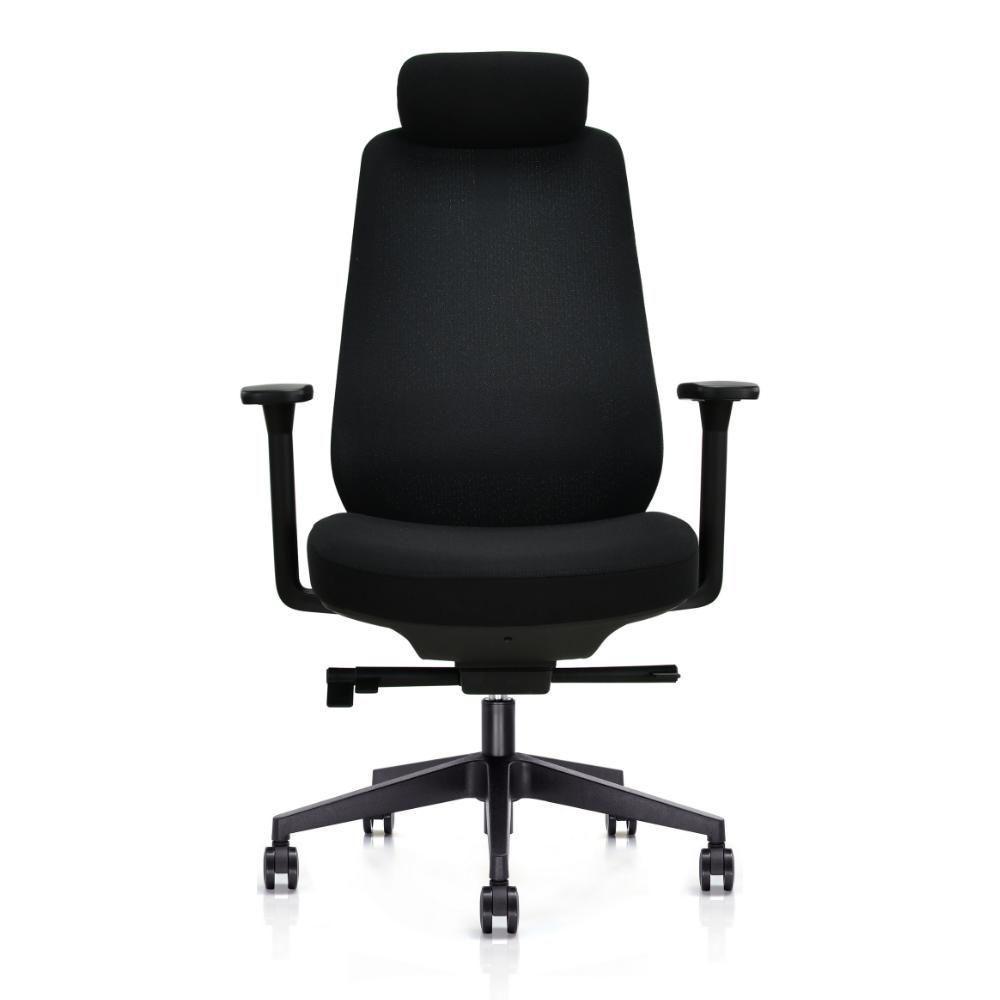 Cadeira Presidente Ergonômica Smartconfort Preta Com Apoio De Cabeça Para Escritório E Home Office Preto - 2