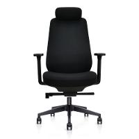 Cadeira Presidente Ergonômica Smartconfort Preta Com Apoio De Cabeça Para Escritório E Home Office Preto - 2