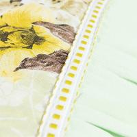 Jogo Cama Lençol Fiore Casal Padrão Estampado 180 Fios 100% Algodão Com Babadinho 4 Peças Verde Floral - 3