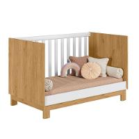 Berço Americano 2 Em 1 Encanto Slim Mini Cama Freijo Branco Freijo Com Branco - 2