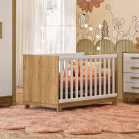 Berço Americano 2 Em 1 Encanto Slim Mini Cama Freijo Branco Freijo Com Branco - 3