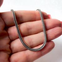 Corrente Cabo Marítimo 2,5mm Quadrado Prata De Bali 925 - 3