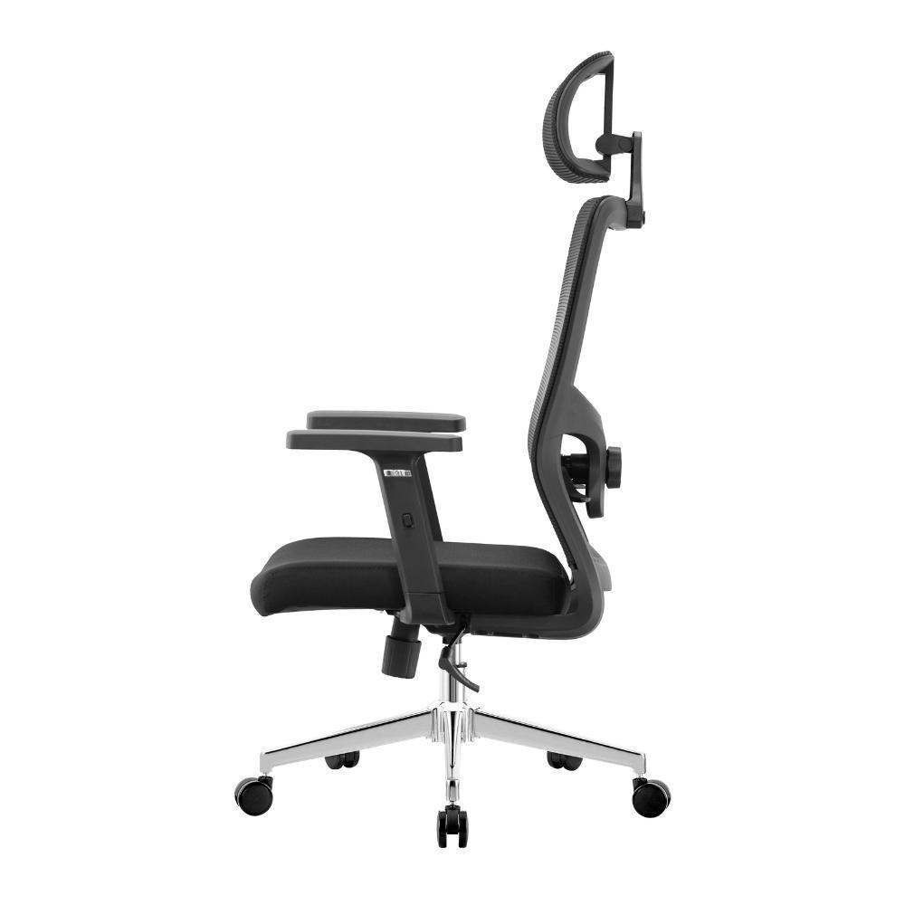 Cadeira Presidente Ergonômica Muv Ergo Tela Mesh Apoio De Cabeça Braços Ajustáveis Preto - 3