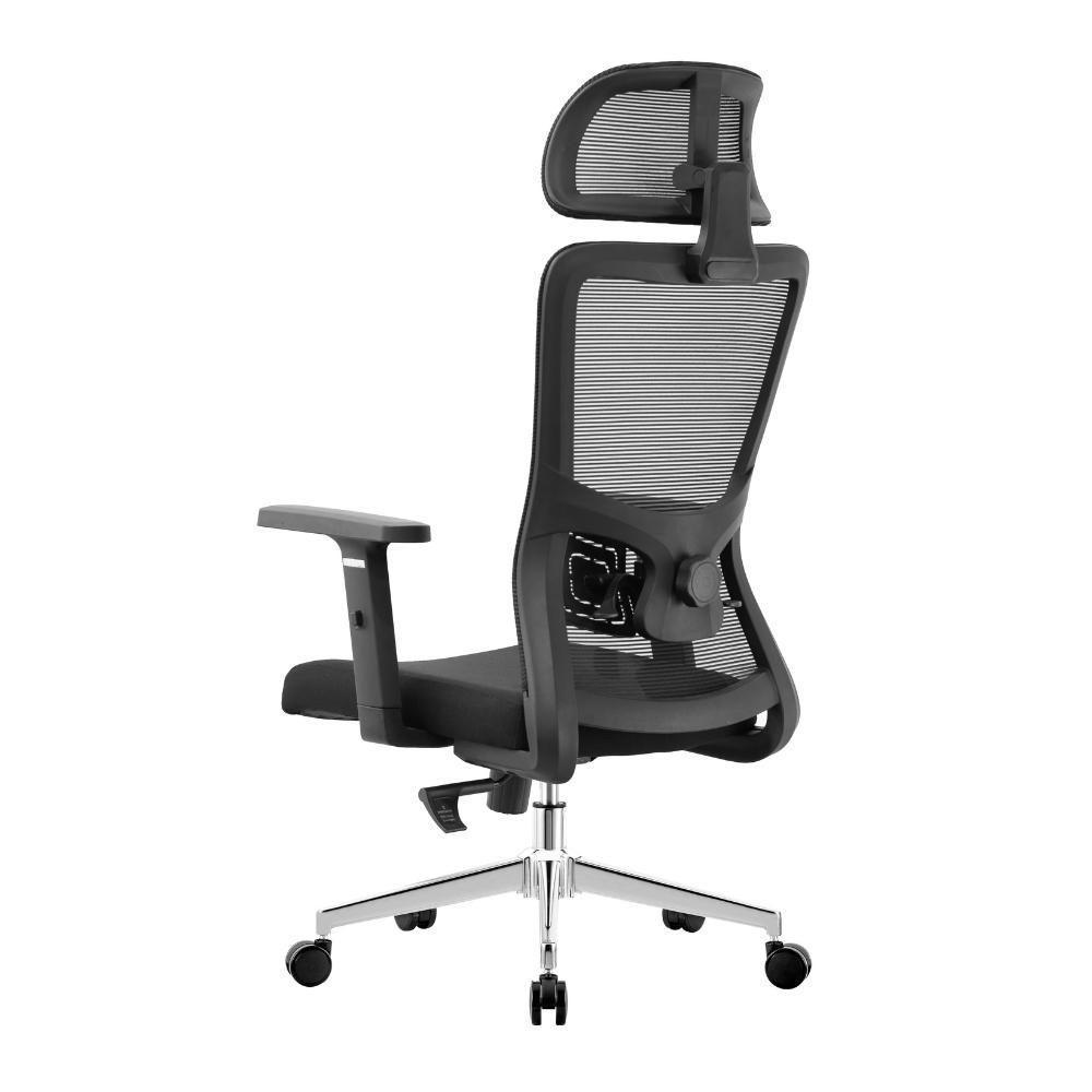 Cadeira Presidente Ergonômica Muv Ergo Tela Mesh Apoio De Cabeça Braços Ajustáveis Preto - 4
