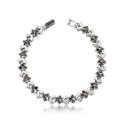 Pulseira Bracelete Marcassitas Prata De Bali 925