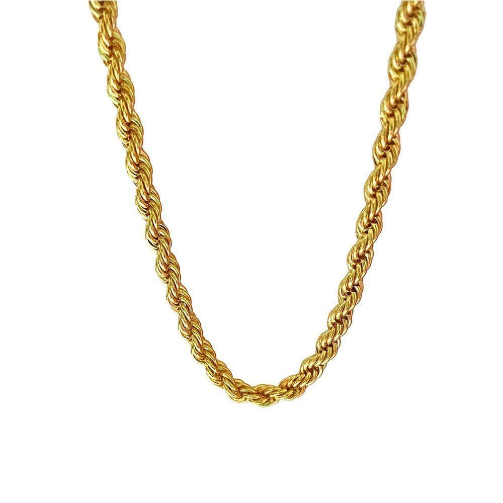 Corrente Cordão Baiano 5mm Banhado A Ouro 18k - 1