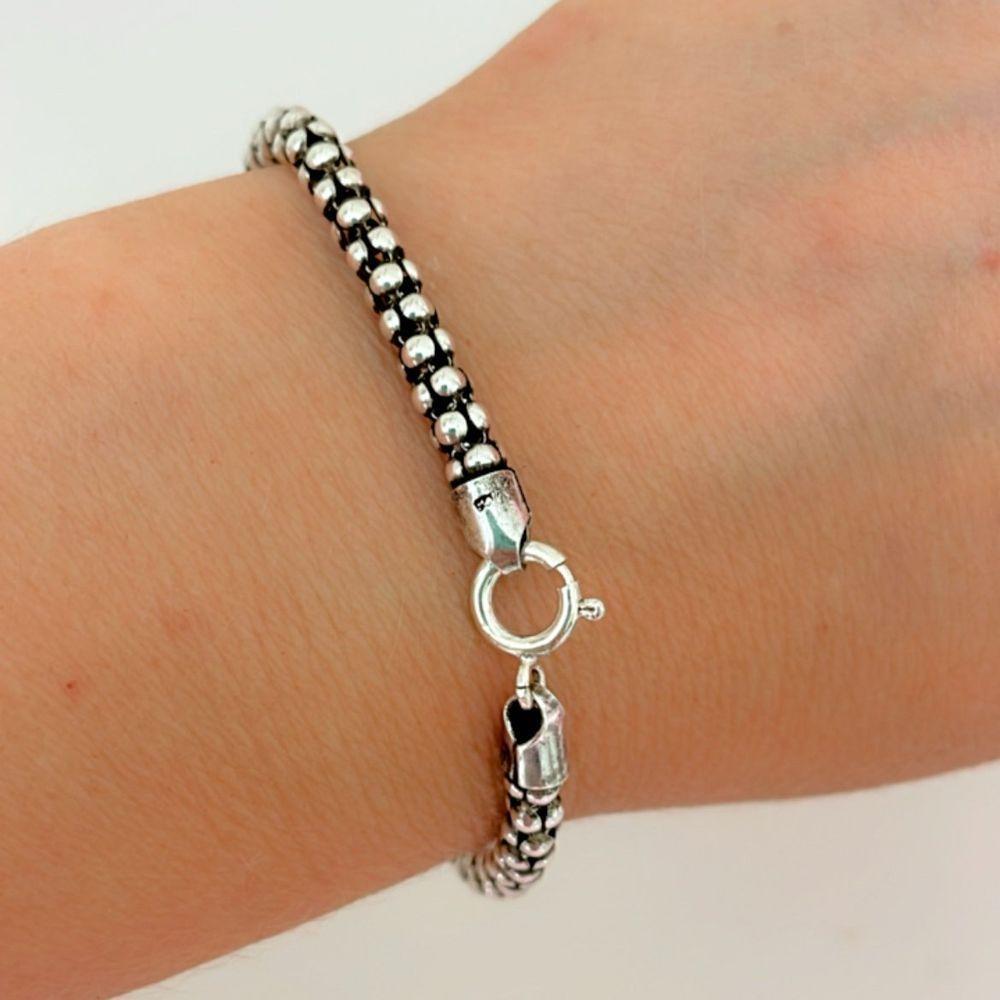 Pulseira Pipoca 4,4mm Prata 925 - 3