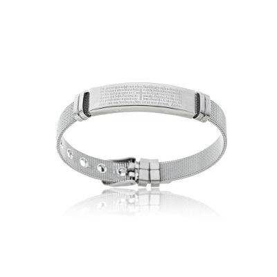 Pulseira Bracelete Unissex 9,7mm Aço Inoxidavel