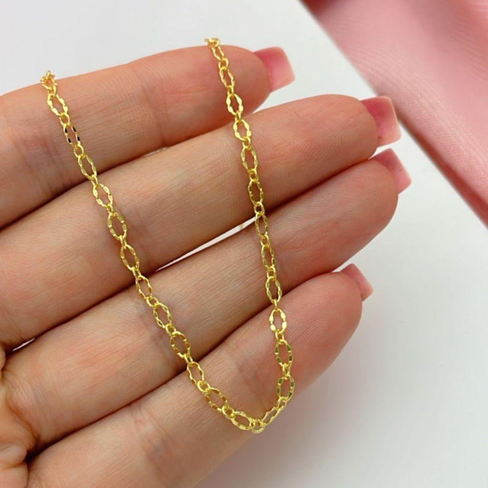 Tornozeleira Elos Delicados Feminina Banhados A Ouro 18k - 2