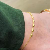 Tornozeleira Feminina Corações Banhada A Ouro 18k - 2