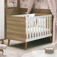 Berço Retrô Ayla Branco Fosco-mezzo Fosco Com Colchão D18 De 10cm - Reller Móveis Branco Fosco-mezzo Fosco - 2