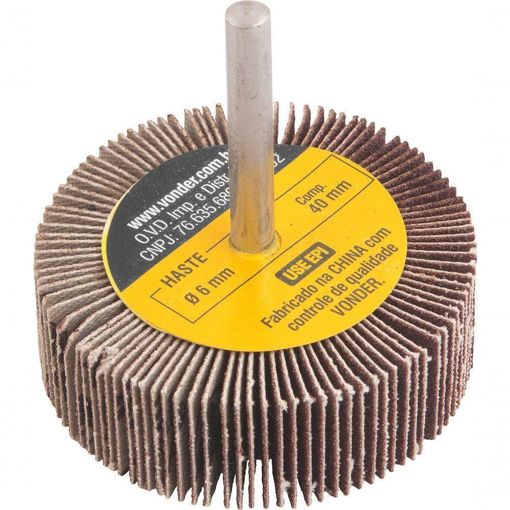 Roda De Lixa 60mmx20mm C- Haste G120 Vonder - 1