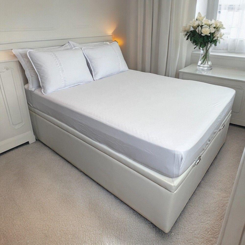 Jogo De Lençol 3 Pçs Zono Enxovais Queen Branco Estampa Branco Com Renda - 4