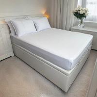 Jogo De Lençol 3 Pçs Zono Enxovais Queen Branco Estampa Branco Com Renda - 4