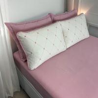 Jogo De Lençol 3 Pçs Zono Enxovais Queen Rosado Estampa Bolinha Pontilhado - 3