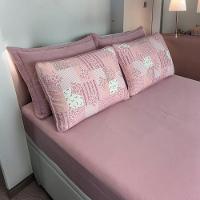 Jogo De Lençol 3 Pçs Zono Enxovais Queen Rosado Estampa Bolinha Pontilhado - 5