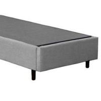 Base Box Solteiro Cinza Suede 38x88x188