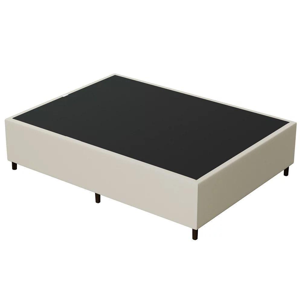 Cama Base Box Casal Sintético Bege 38x138x188 - 1
