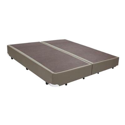 Cama Base Box King Bipartido Bege Sintético 38x193x203