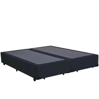 Cama Base Box Casal Bipartido Suede Preto 30x138x188