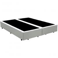 Cama Base Box Casal Bipartido Branco Sintético 30x138x188 - 2