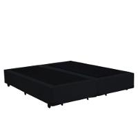 Cama Base Box Casal Bipartido 138x188 Suede Preto - 1