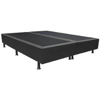 Cama Base Box Casal Bipartido 138x188 Suede Preto - 3
