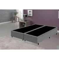Base Box Casal Bipartido Cinza 138x188 Suede - 3