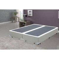 Cama Base Box Queen Bipartido Sintético Branco 38x158x198 - 2