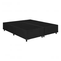 Base Box Queen Bipartido Suede Preto 38x158x198 - 6