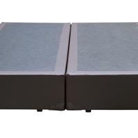 Cama Base Box King Bipartido Sintético Marrom 38x193x203 - 3