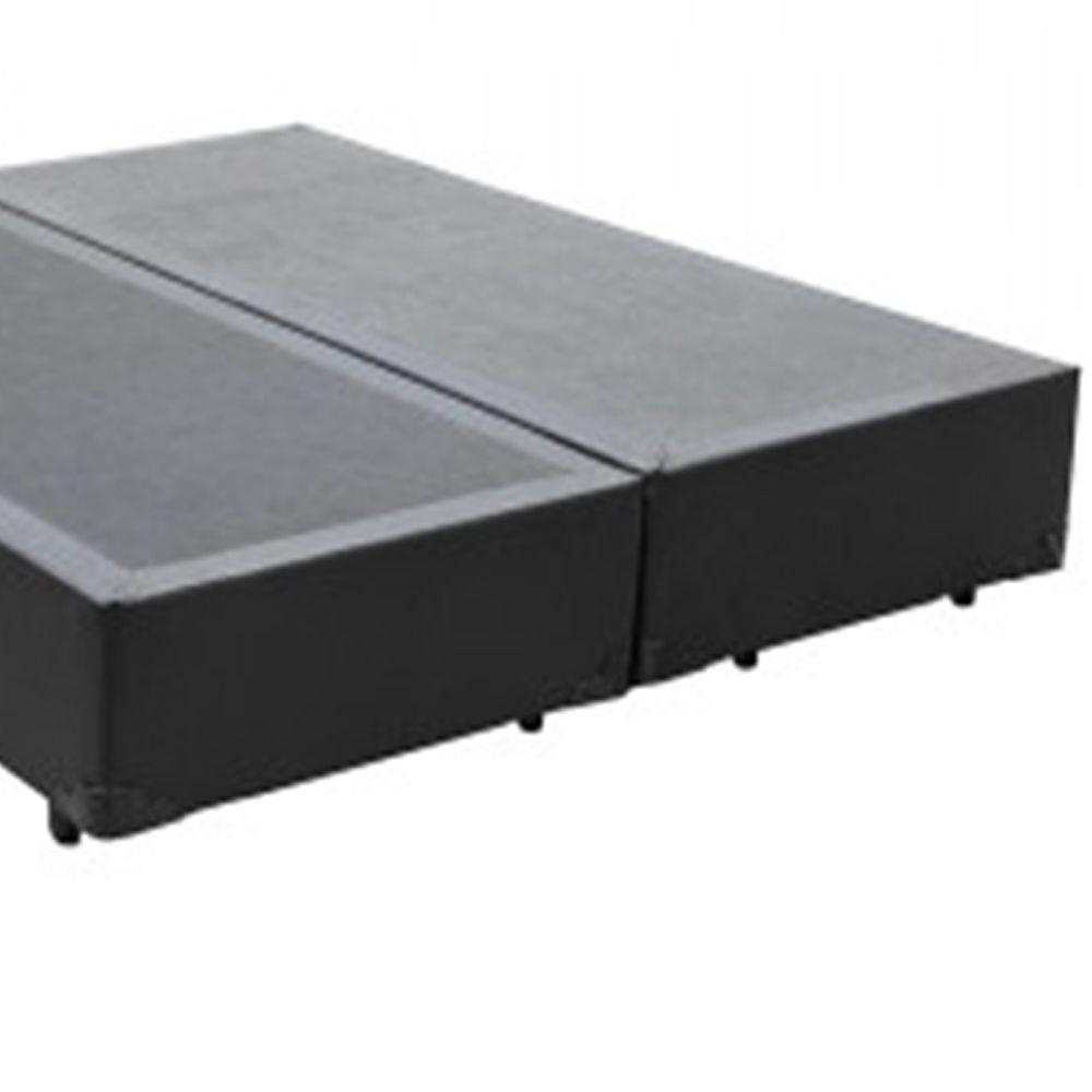 Cama Base Box King Bipartido Marrom Sintético 193x203 - 2