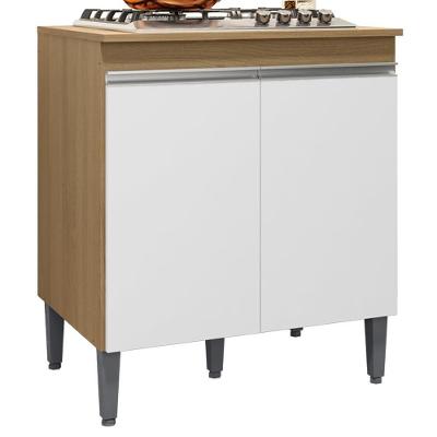 Balcao Com Tampo Para Cooktop 2 Pt 79 Cm Andreia Amendoa Branco Reajl Moveis Amendoa Branco