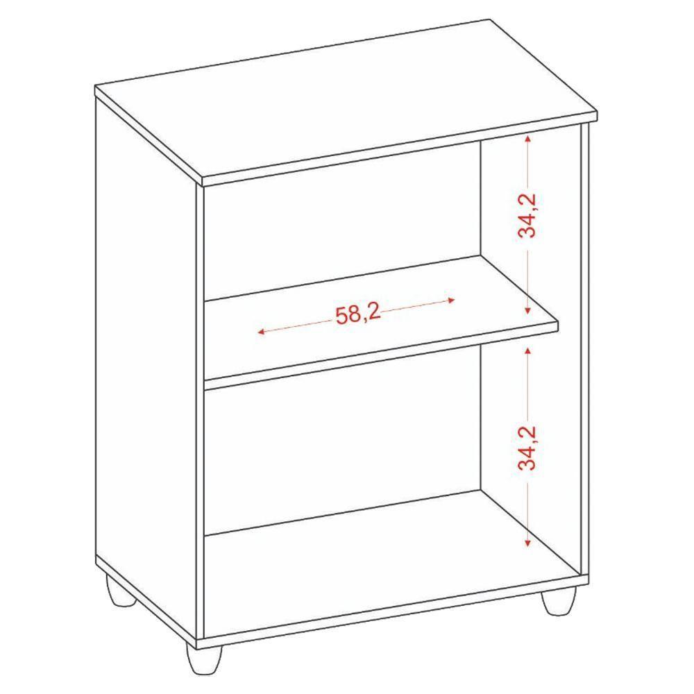 Balcao Com Tampo 2 Portas 61 Cm Mdp Denver Branco Armoveis Branco - 4