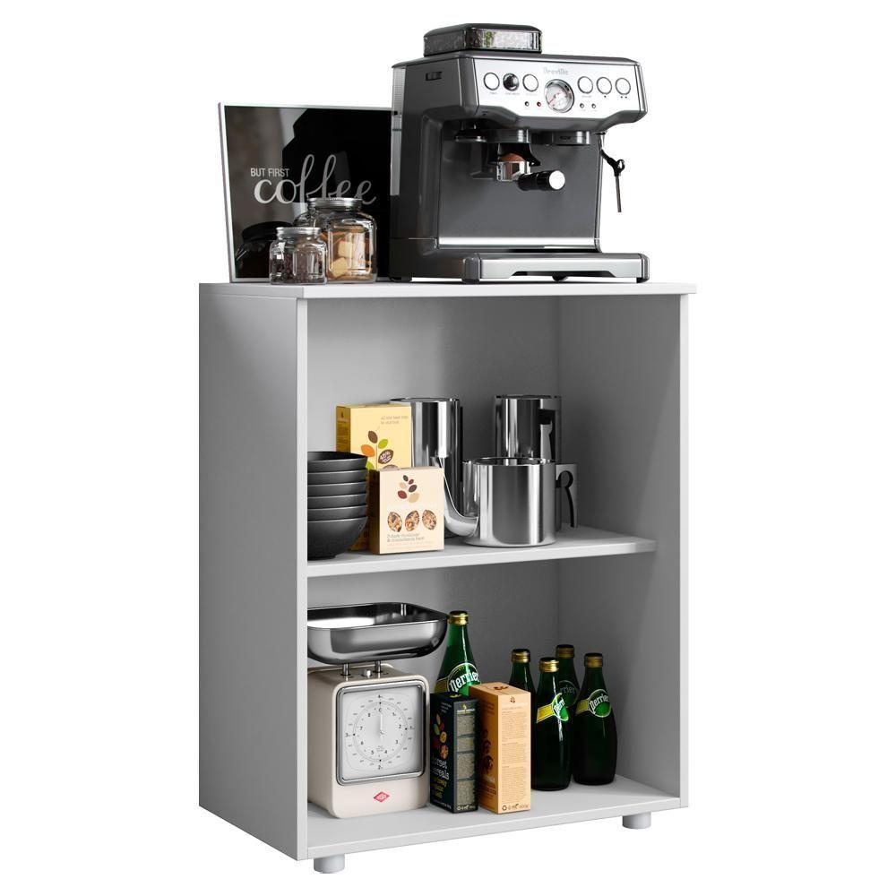 Balcao Com Tampo 2 Portas 61 Cm Mdp Denver Branco Armoveis Branco - 6