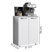 Balcao Com Tampo 2 Portas 61 Cm Mdp Denver Branco Armoveis Branco - 3