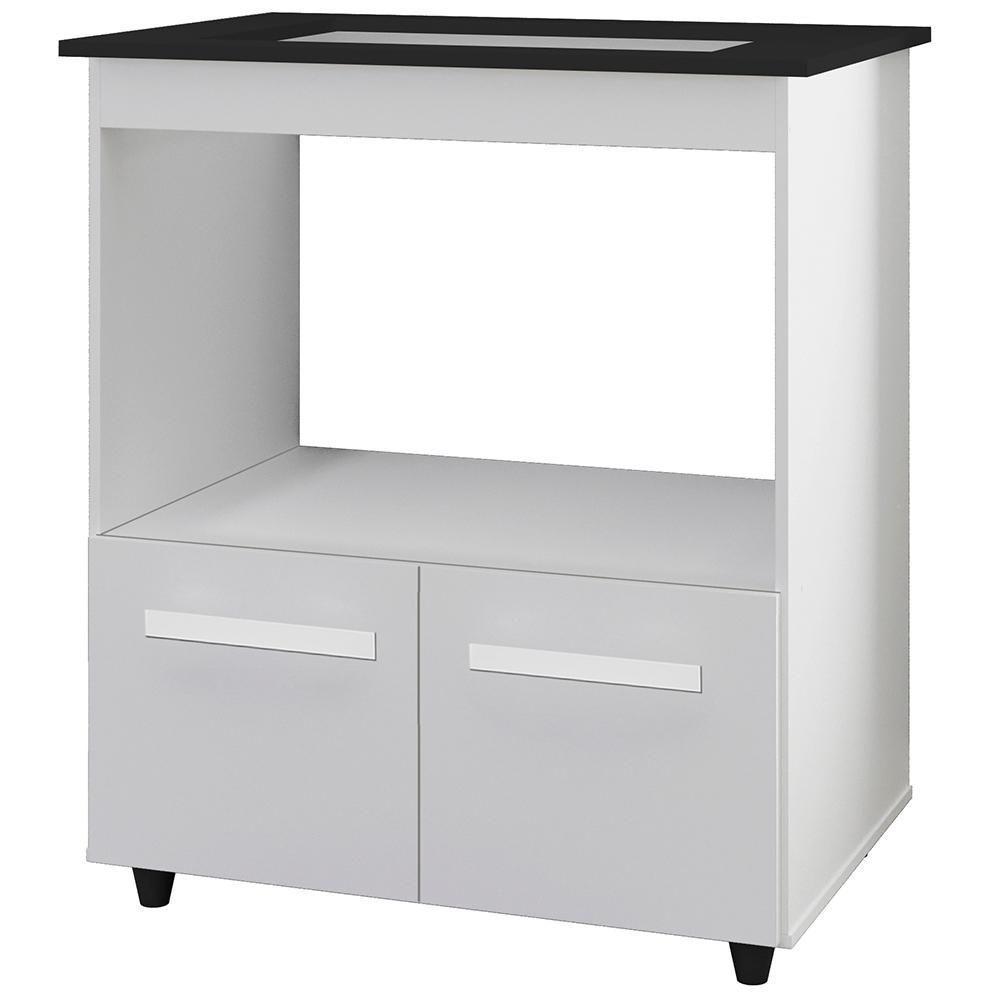 Balcão Com Tampo Cooktop 5 Bocas 75cm 9445 Branco Mobbs Branco - 1