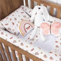 Jogo De Lençol Para Berço Americano 100% Algodão 3 Peças Hippie Chic - 2